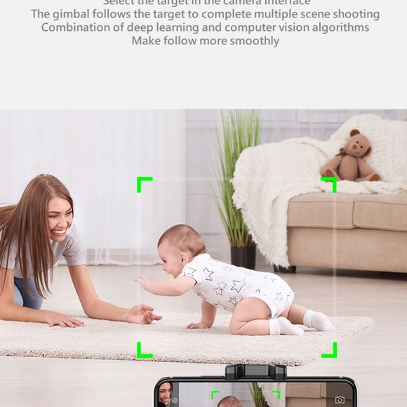 Portable All-in-one Smart Selfie Stick, 360° Rotates Auto Face & Object Tracking - Picture 8 of 12